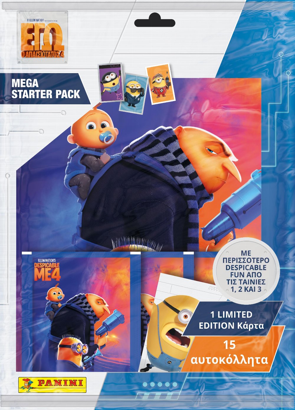 Panini – Εγώ ο Απαισιότατος 4 Mega Starter Pack Άλμπουμ (Άλμπουμ + 15 Αυτοκόλλητα)