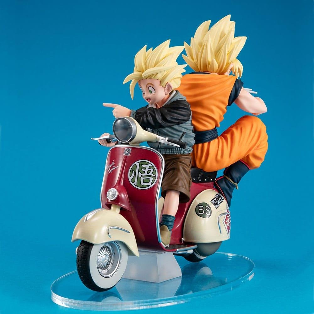 Dragonball Z 05 Desktop Real McCoy – Super Saiyan Son Goku & Super Saiyan Son Gohan & Motorbike Φιγούρα Αγαλματίδιο (16cm)