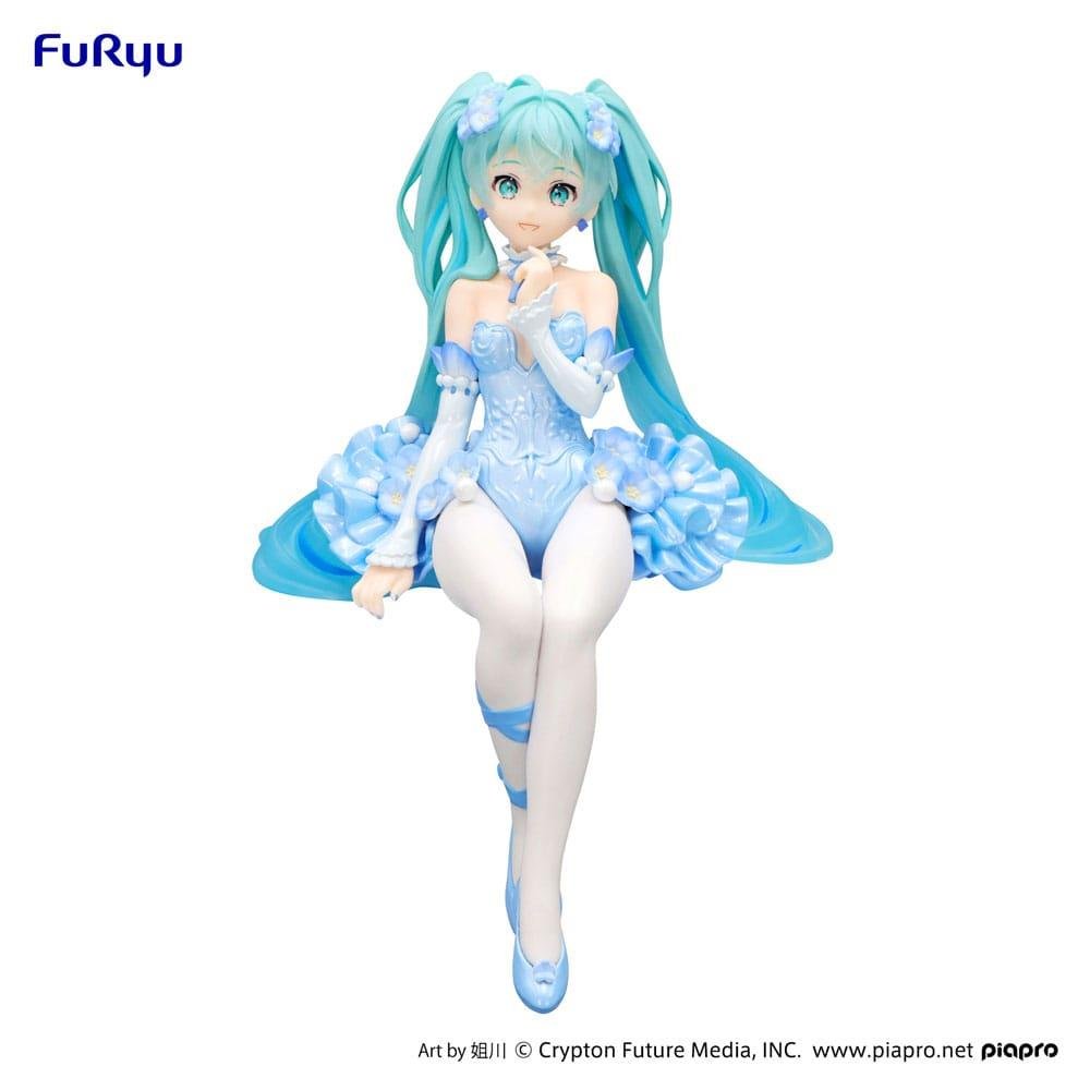 Hatsune Miku Noodle Stopper – Flower Fairy Nemophila Pail Blue Color Φιγούρα Αγαλματίδιο (15cm)