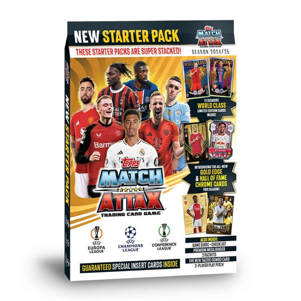 Topps – Match Attax UCC 2024-25 Κάρτες Starter Pack (Άλμπουμ + 27 Κάρτες)