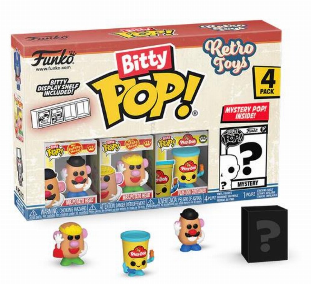 Funko Bitty POP! Retro Toys – Mr. Potato Head, Mrs. Potato Head, Play-Doh Container & Chase Mystery 4-Pack Φιγούρες