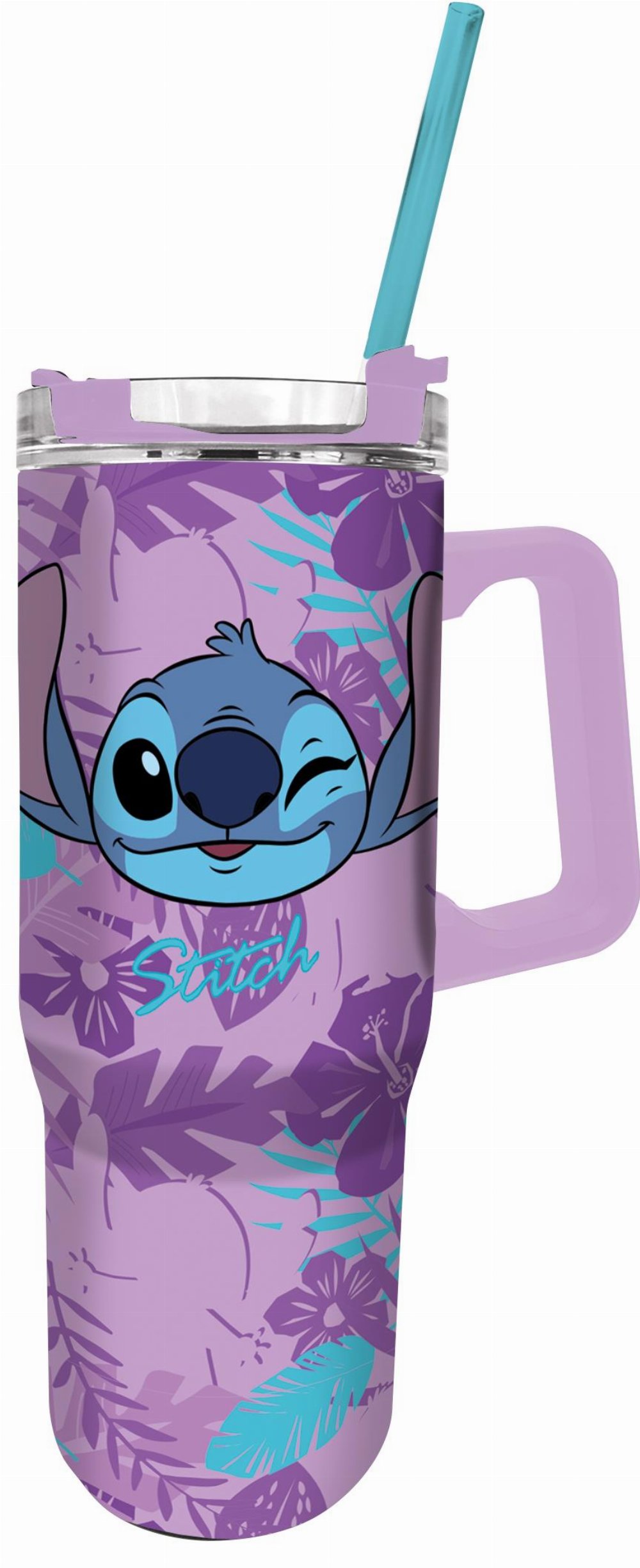 Disney: Lilo & Stitch – Purple Flower XΧL Rambler Ανοξείδωτος Θερμός (1165ml)