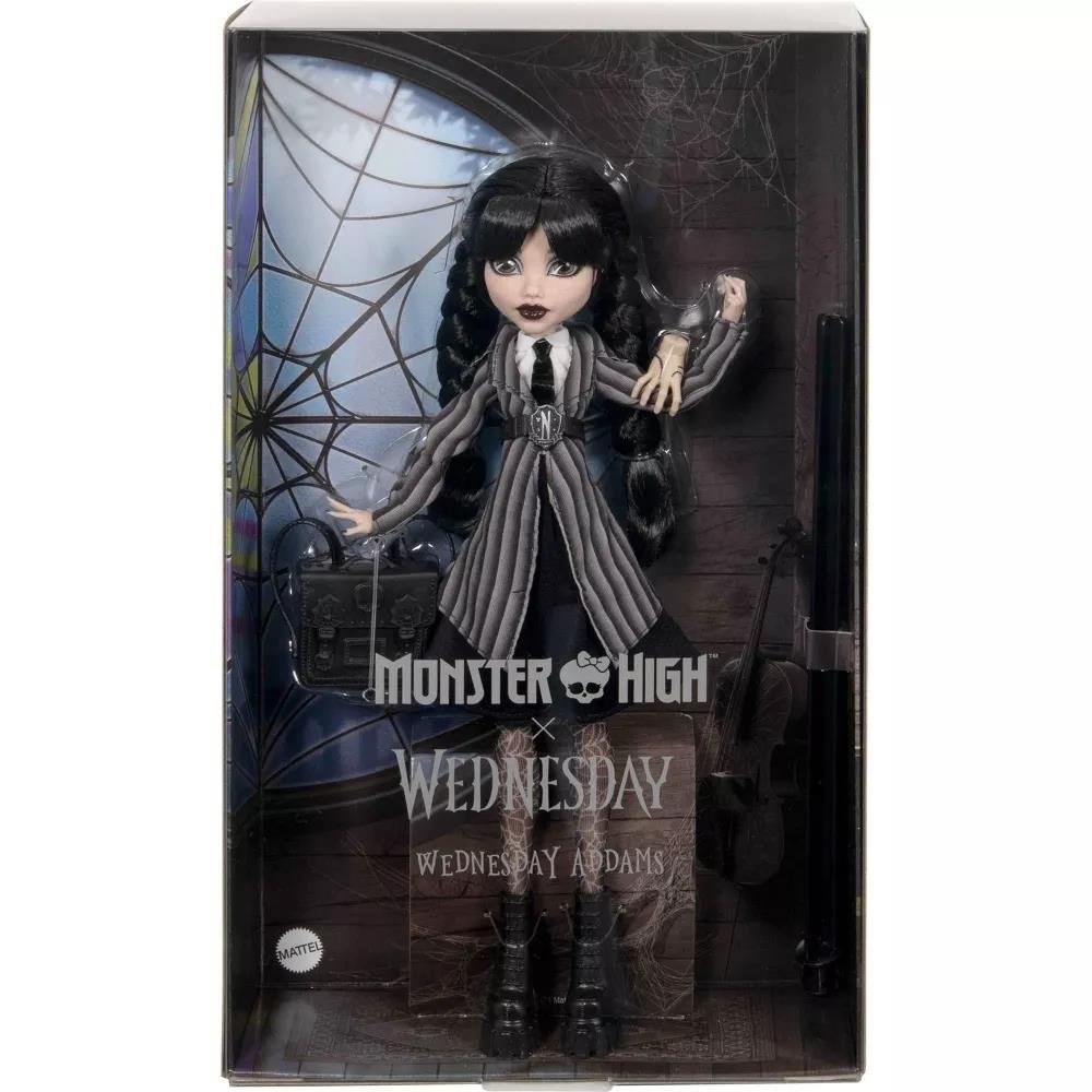 Monster High x Wednesday – Wednesday Addams with Thing Συλλεκτική Κούκλα