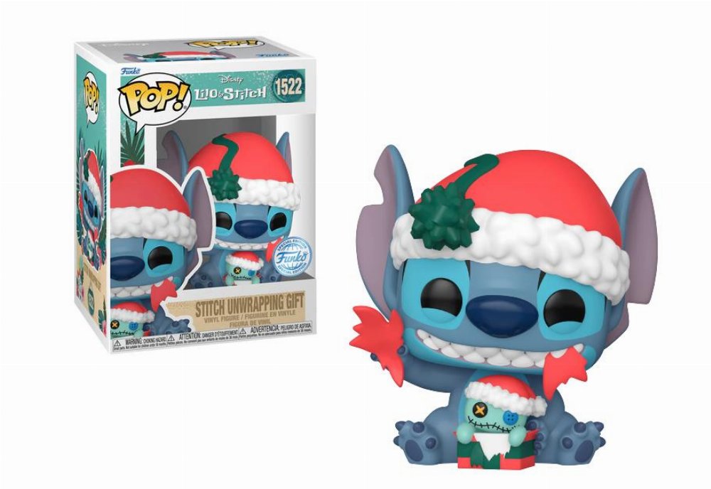 Φιγούρα Funko POP! Disney: Lilo & Stitch – Stitch Unwrapping Gift #1522 (Exclusive)