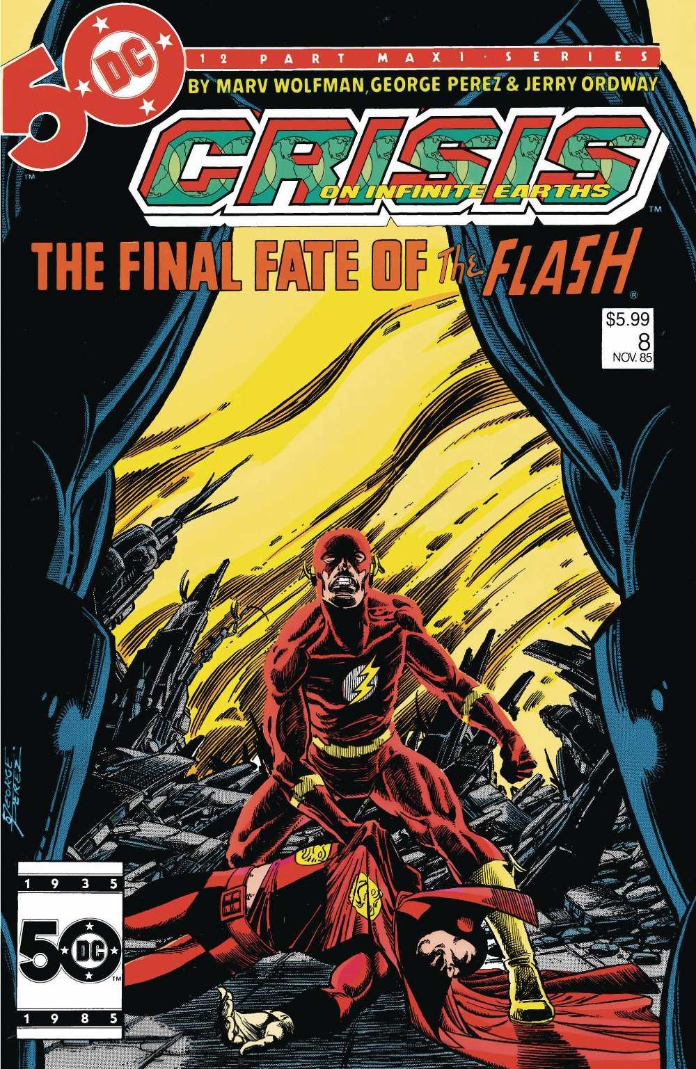Τεύχος Κόμικ Crisis on Infinite Earths #8 (OF 12) Facsimile Edition Perez Foil Vriant Cover B