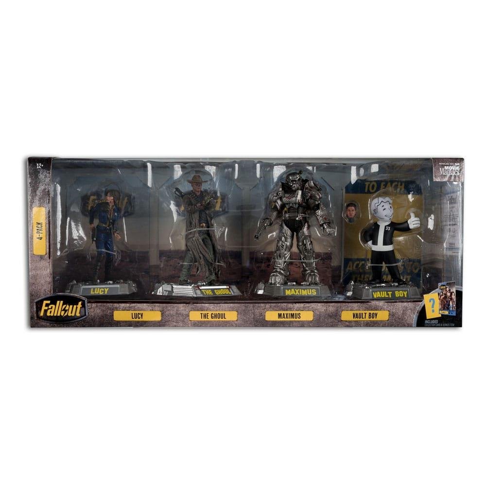 Fallout: Movie Maniacs – Lucy, Maximus, The Ghoul & Vault Boy 4-Pack Φιγούρες Αγαλματίδια (15cm)