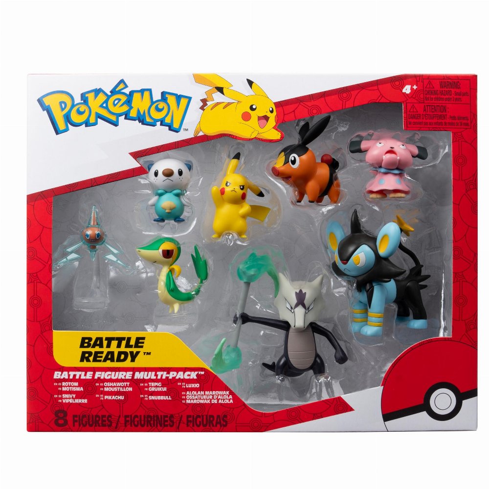 Pokemon – Rotom, Ohawott, Tepig, Luxio, Snivy, Pikachu, Snubbull & Alolan Marowak Φιγούρες (5cm)