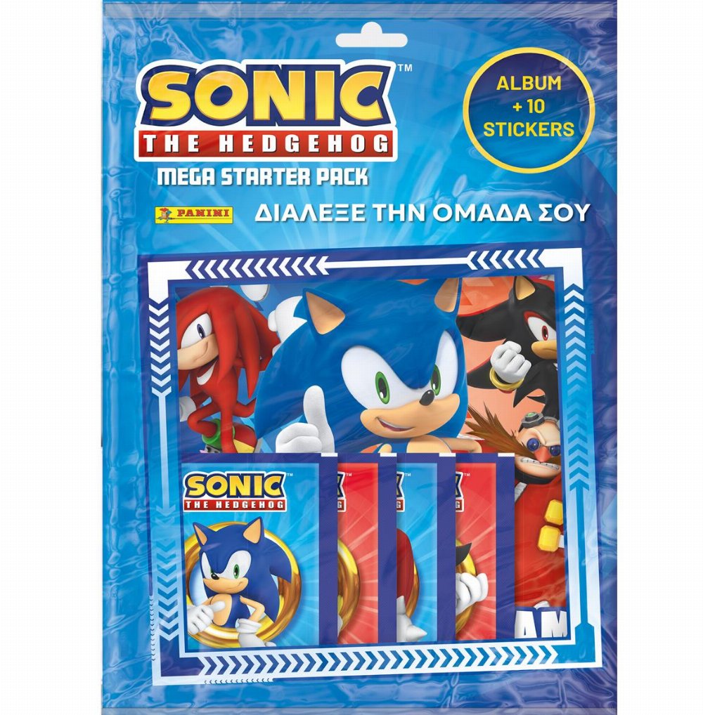 Panini – Sonic the Hedgehog Starter Pack (Άλμπουμ + 10 Αυτοκόλλητα)