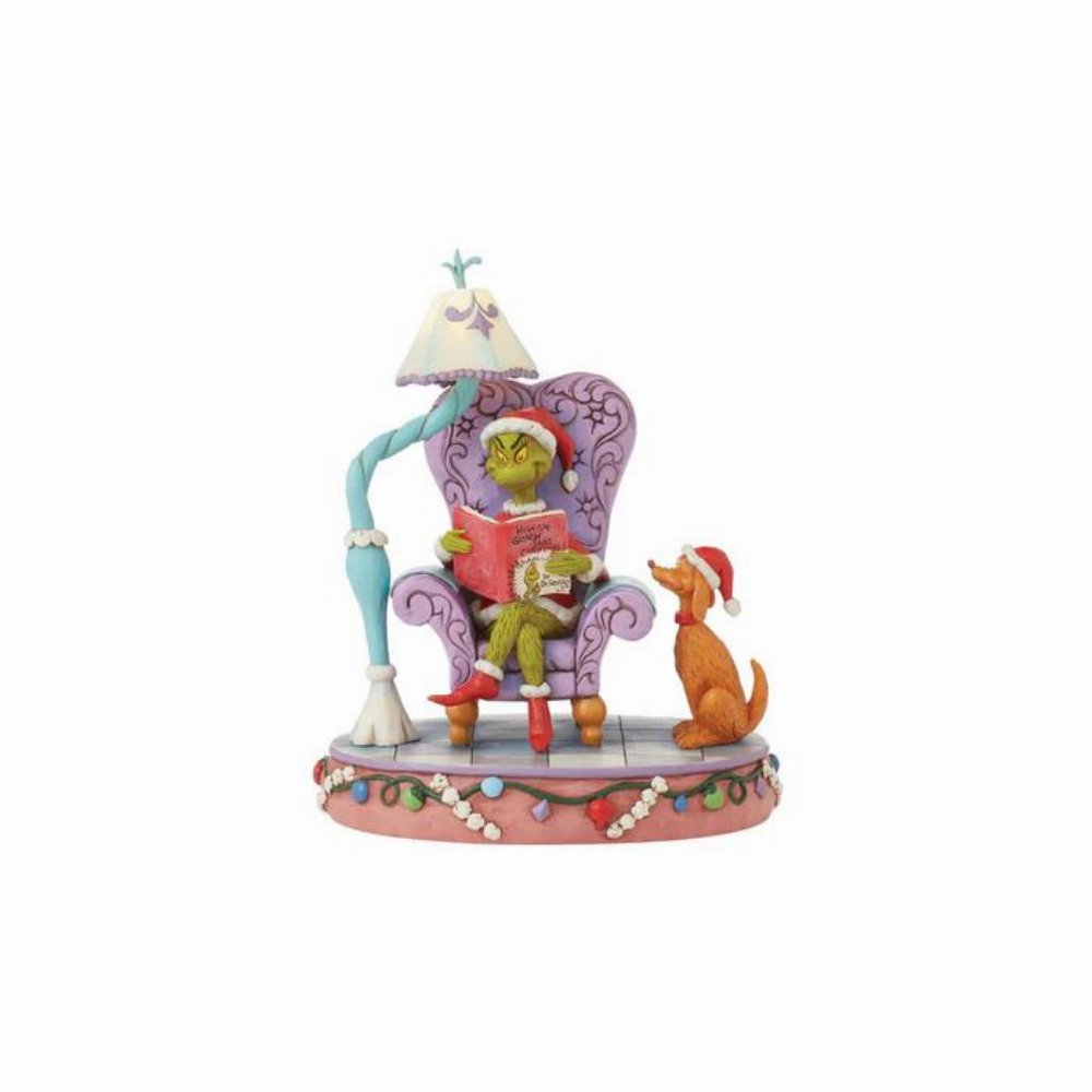 Grinch – Grinch in Chair with Light-Up Lamp by Jim Shore Φιγούρα Αγαλματίδιο (21cm)