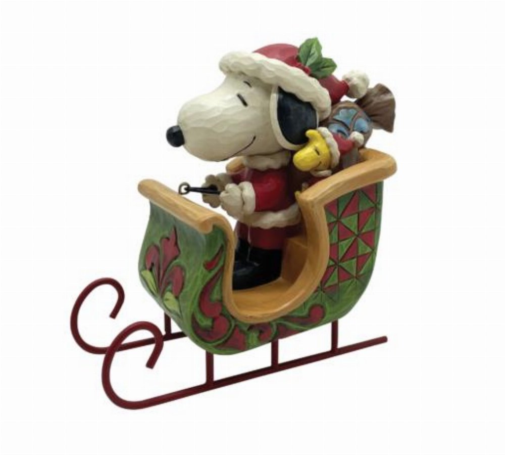 Peanuts – Snoopy & Woodstock in Sleigh by Jim Shore Φιγούρα Αγαλματίδιο (13cm)