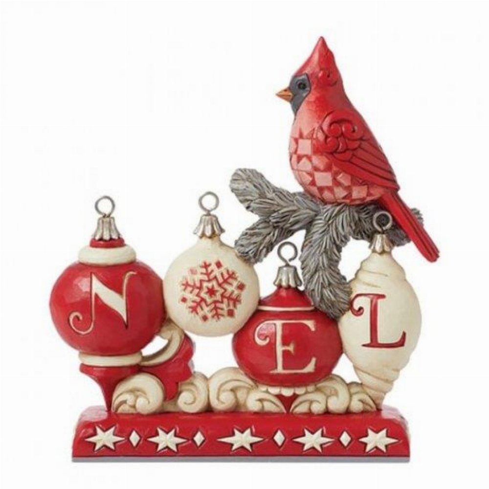 Christmas – Nordic Noel Cardinal Sign by Jim Shore Φιγούρα Αγαλματίδιο (17cm)