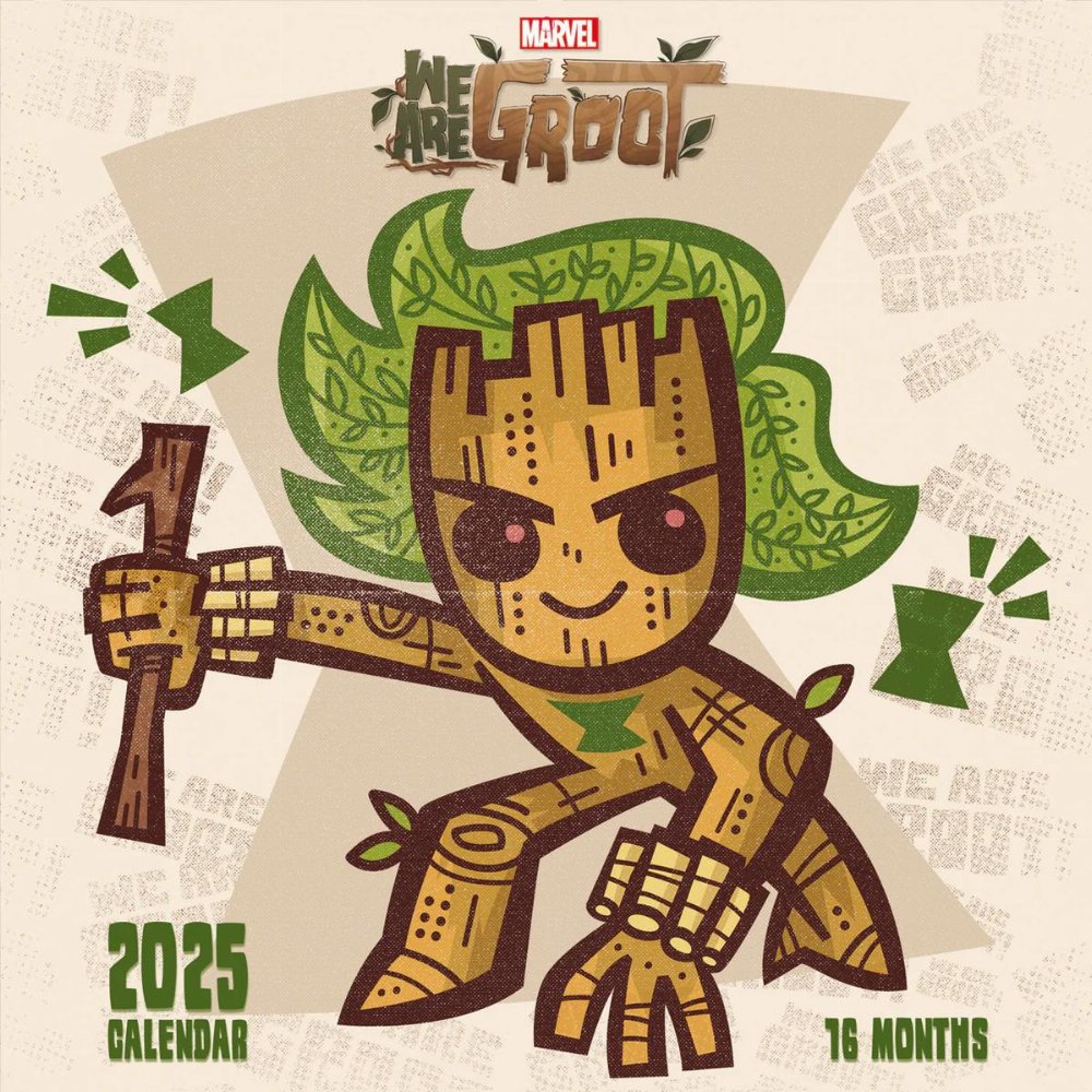 Marvel – We are Groot 2025 Ημερολόγιο Τοίχου (30x30cm)