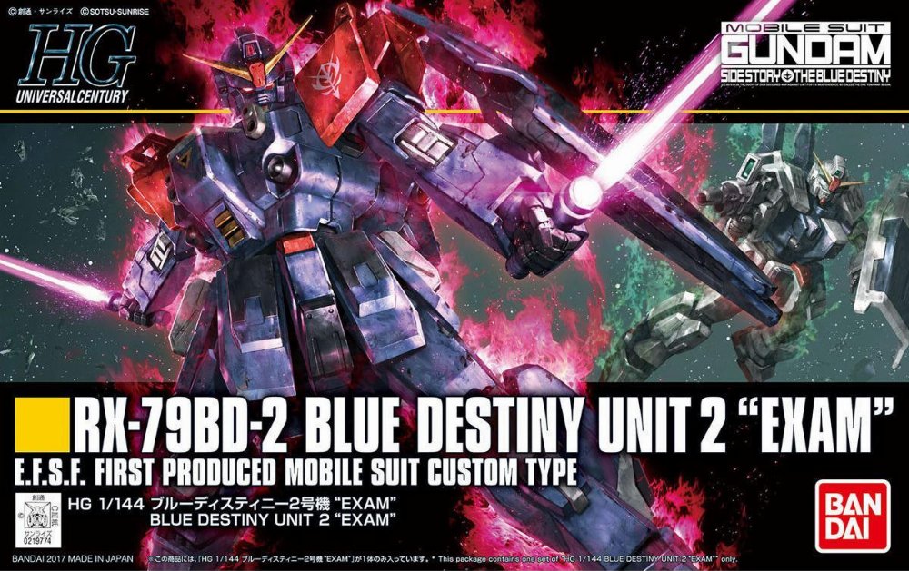 Mobile Suit Gundam – High Grade Gunpla: RX-79BD-3 Blue Destiny Unit 2 Exam 1/144 Σετ Μοντελισμού