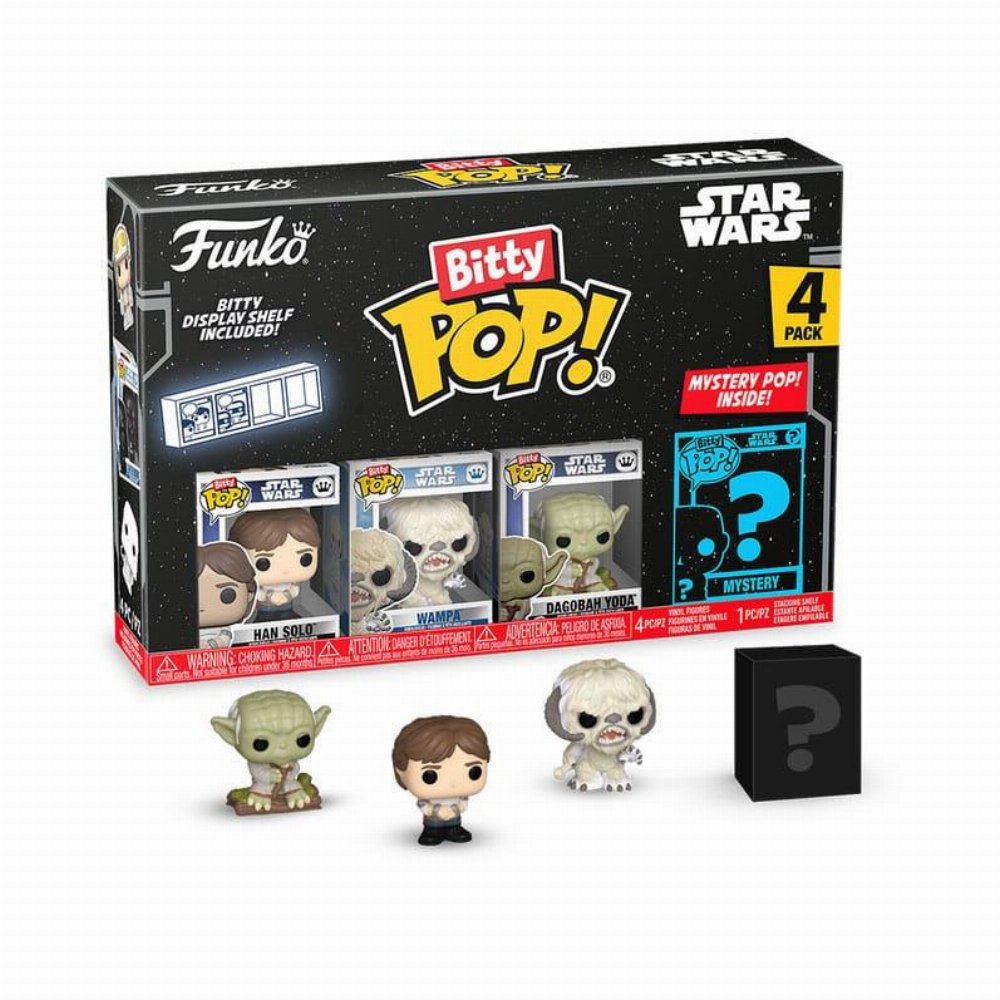 Funko Bitty POP! Star Wars – Han Solo, Wampa, Dagobah Yoda & Chase Mystery 4-Pack Φιγούρες