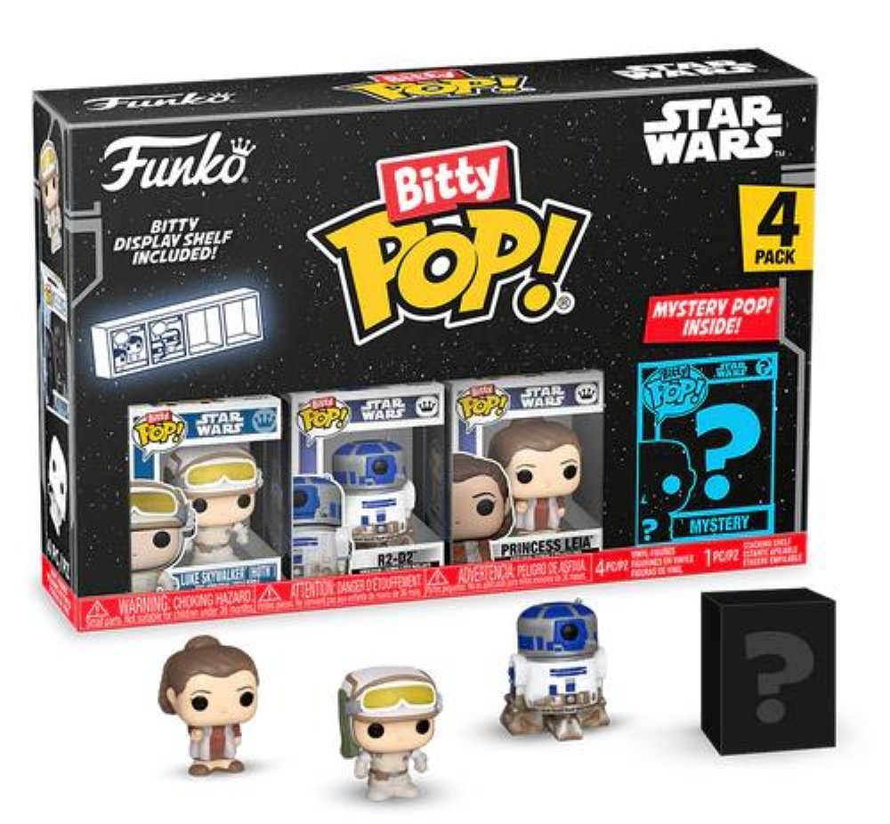 Funko Bitty POP! Star Wars – Luke Skywalker, R2-D2, Princess Leia & Chase Mystery 4-Pack Φιγούρες