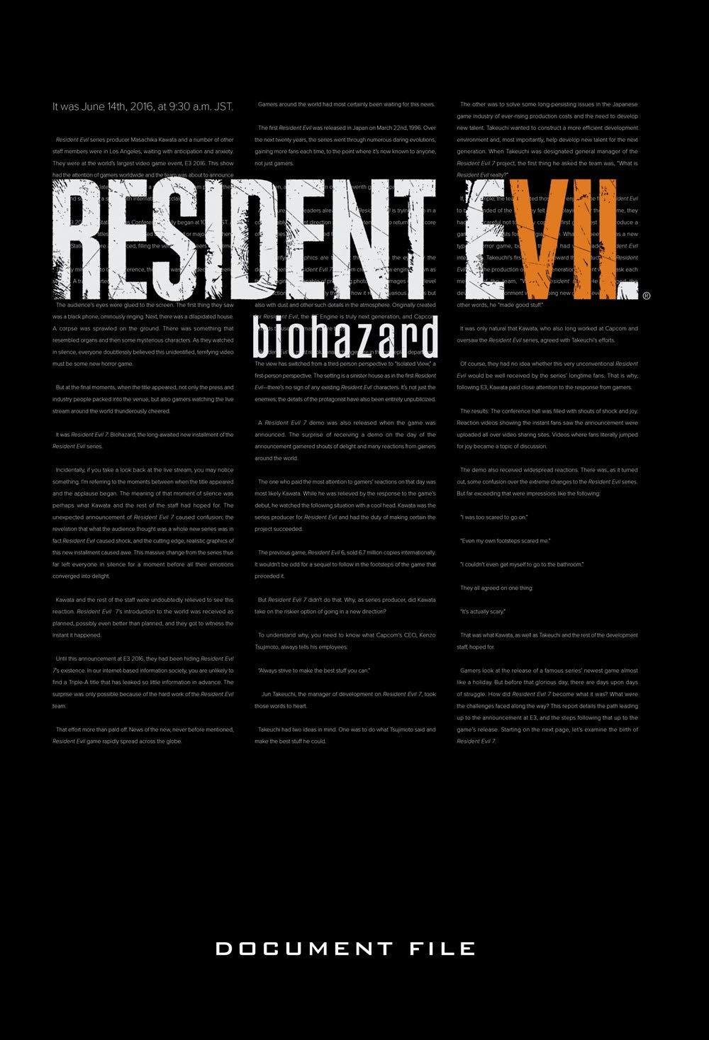 Art Book Resident Evil 7: Biohazard (HC)