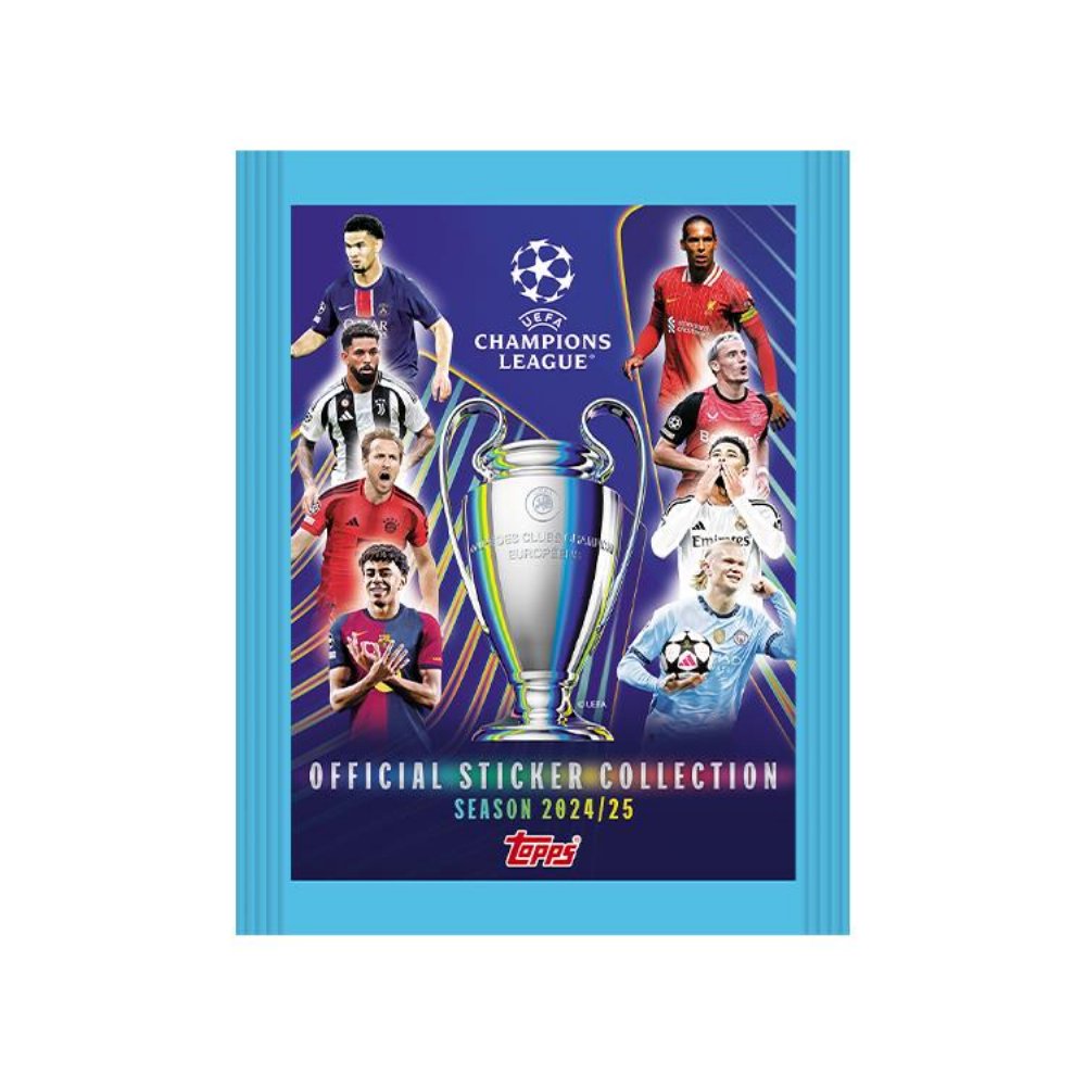 Topps – 2024-25 UEFA Champions League Αυτοκόλλητα Φακελάκι με 6 αυτοκόλλητα