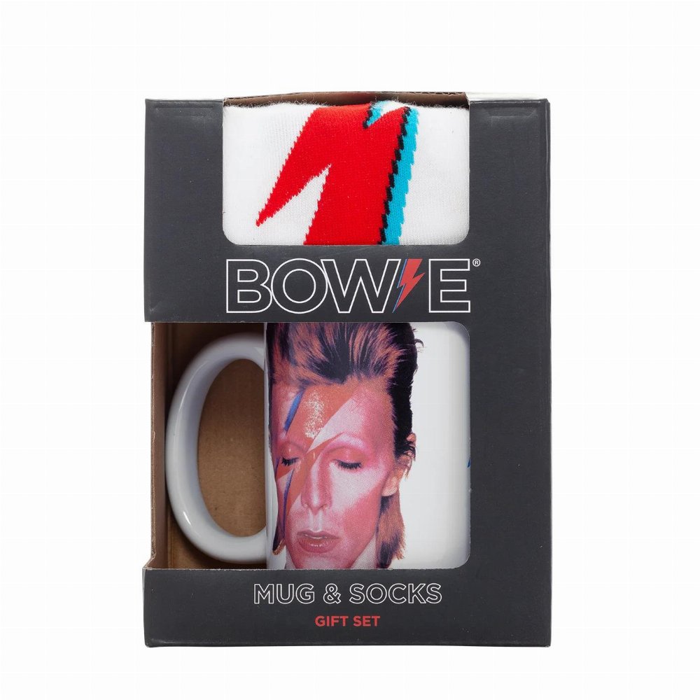 David Bowie – Aladdin Sane Σετ Δώρου (Κεραμική Κούπα & Κάλτσες)