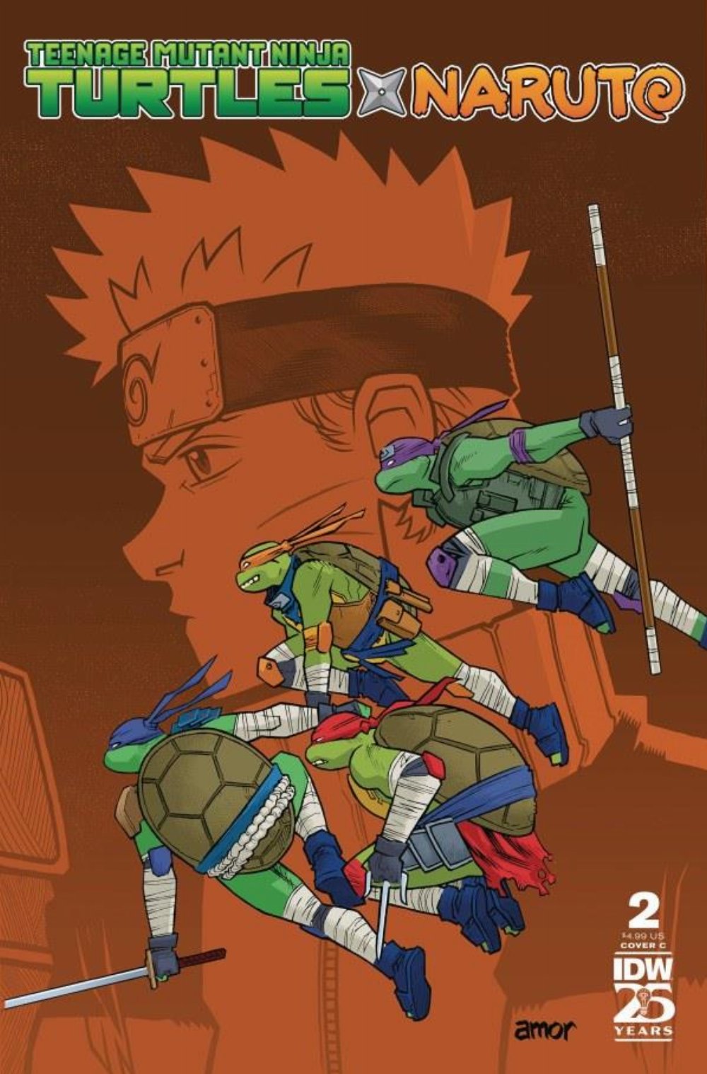 Τεύχος Κόμικ Teenage Mutant Ninja Turtles X Naruto #2 Cover C