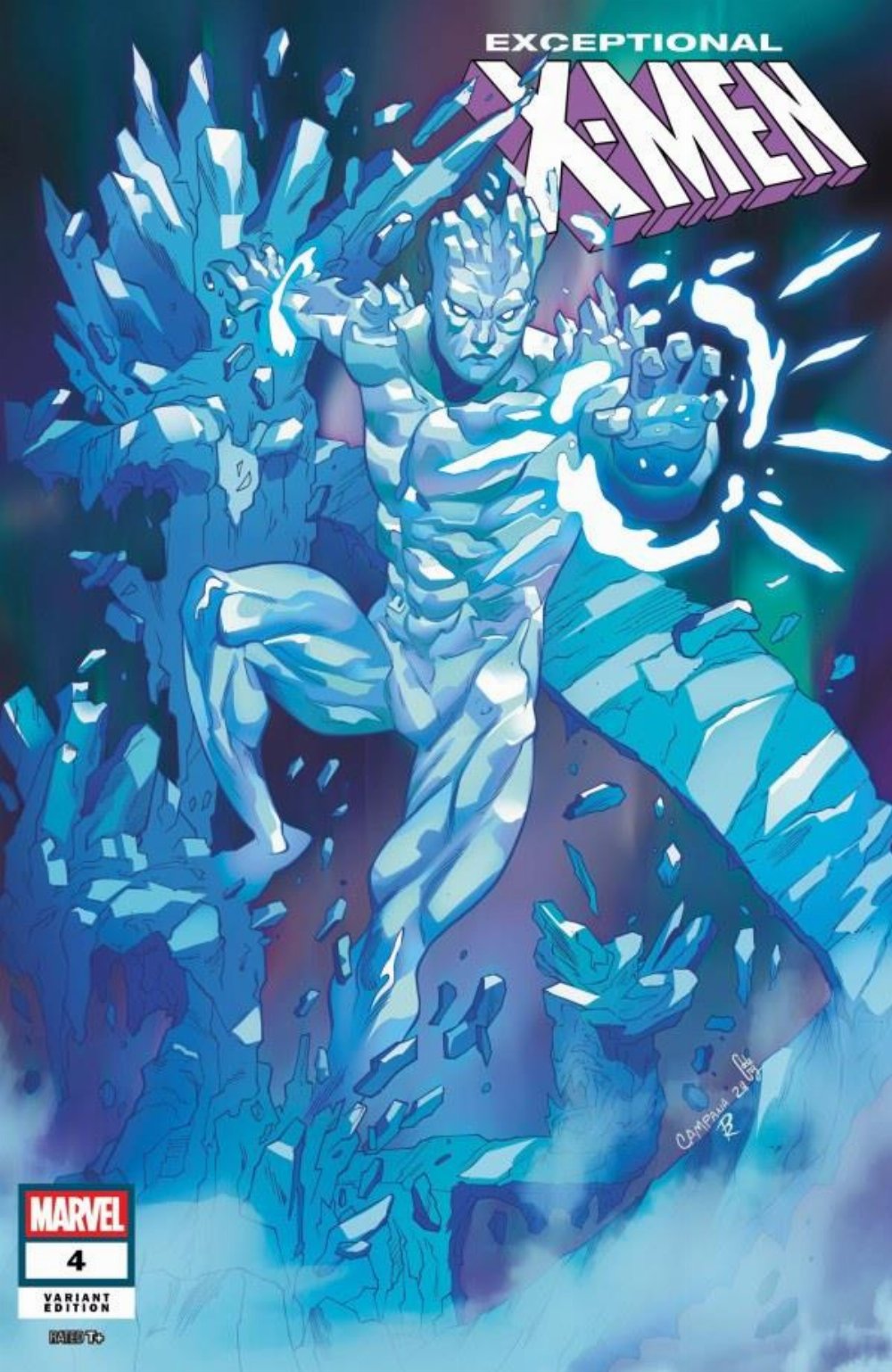 Τεύχος Κόμικ Exceptional X-Men #4 Iceman Variant Cover