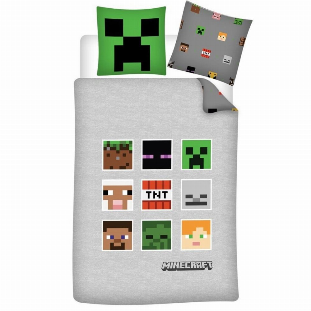 Minecraft – Blocks Σετ Παπλωματοθήκης (Παπλωματοθήκη & Μαξιλαροθήκη)
