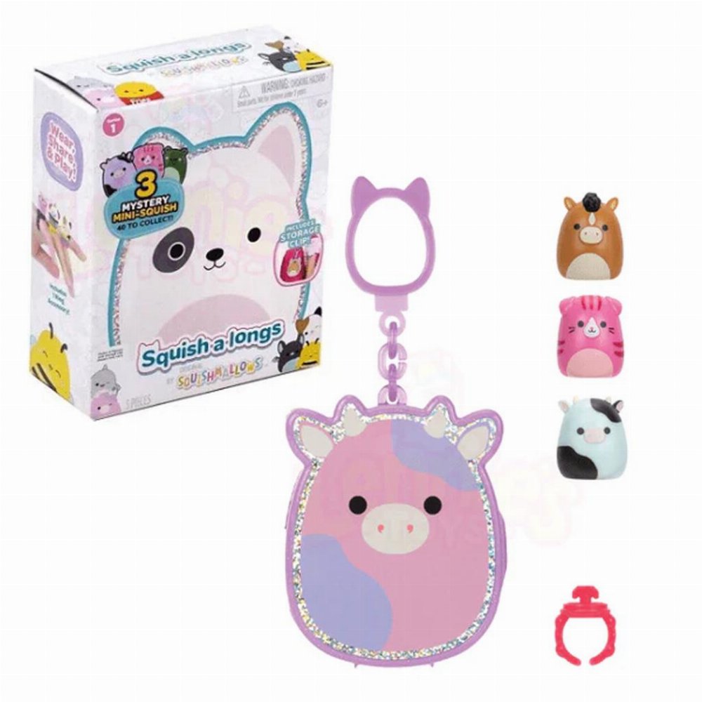 Squishmallows – Squish-a-Longs Μπρελόκ Φιγούρες (Τυχαίο Περιεχόμενο)