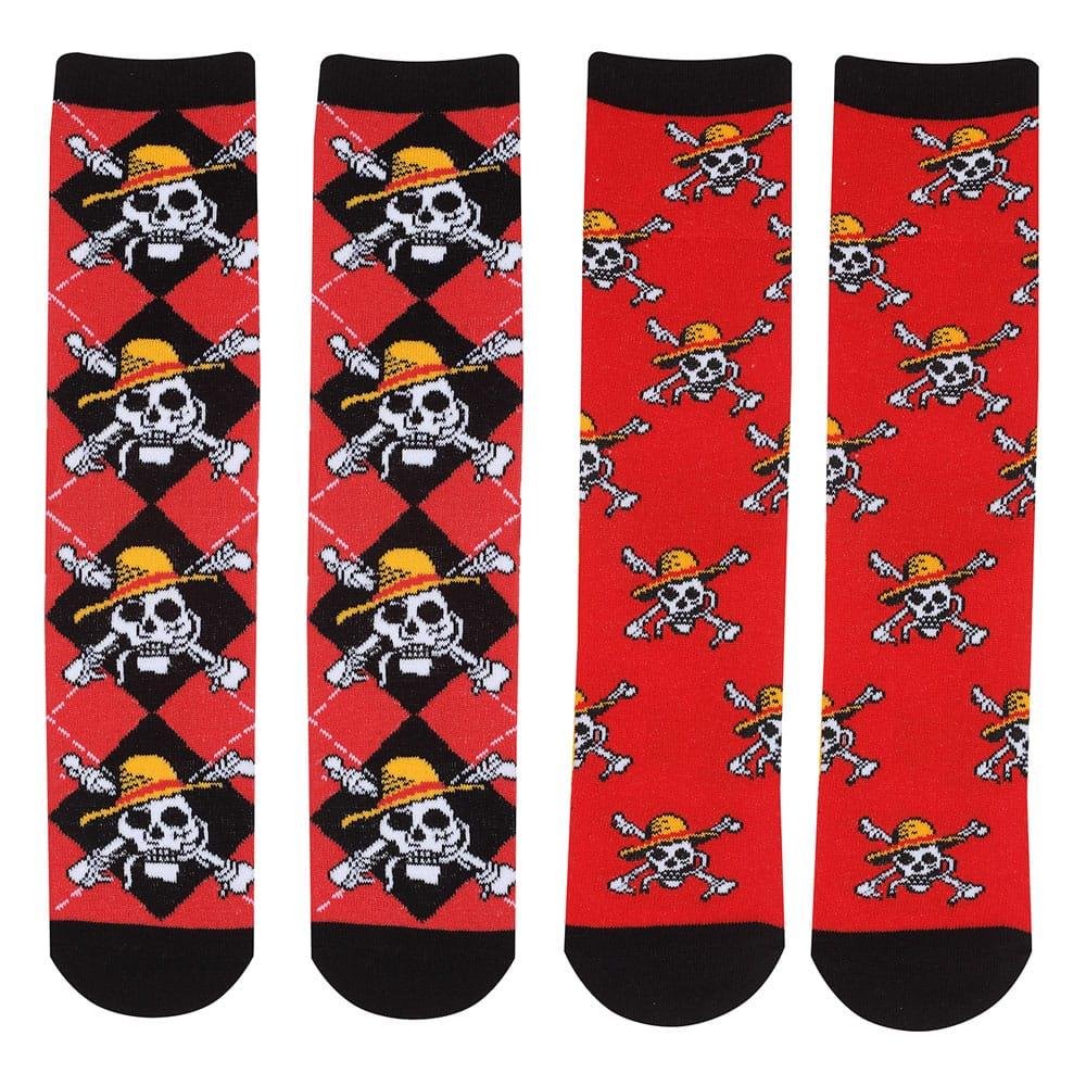 Netflix’s One Piece – Jolly Roger All over place 2-Pack Κάλτσες (Μέγεθος 41-47)
