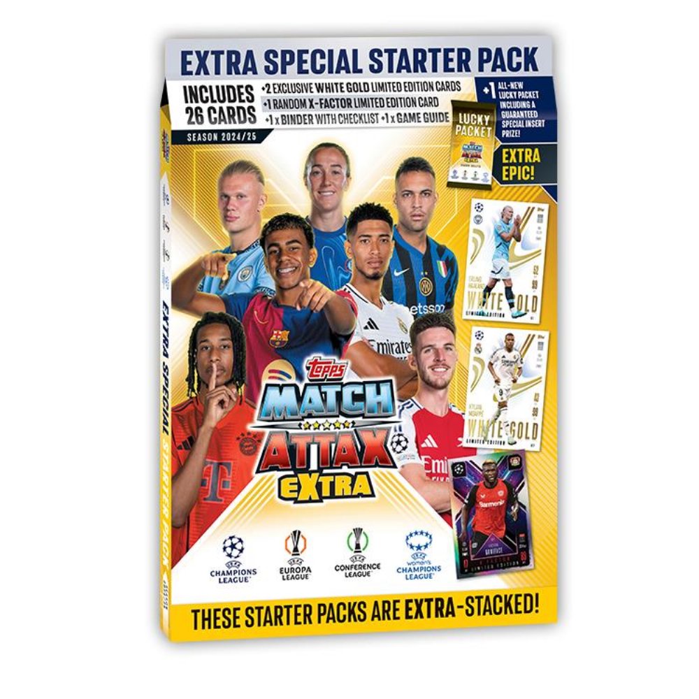 Topps – Match Attax Extra UCC 2024-25 Starter Pack (30 Κάρτες + Άλμπουμ)