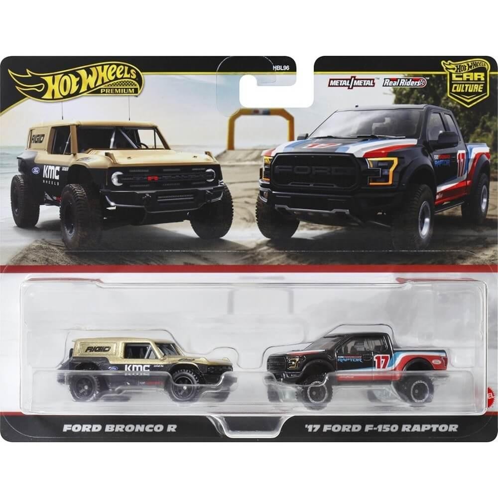 Hot Wheels – Premium: Ford Bronco & ’17 Ford F-150 Raptor (HRR77)