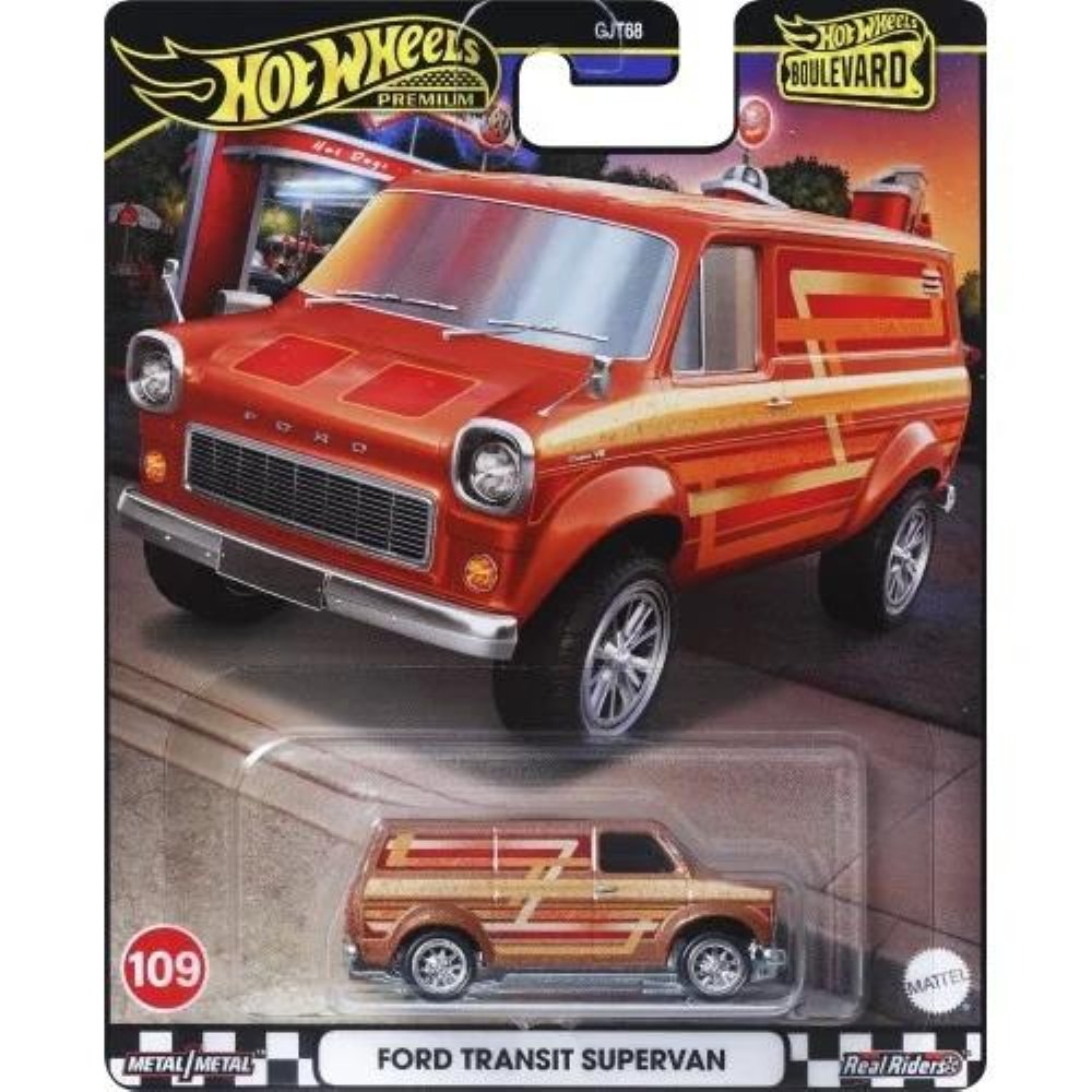 Hot Wheels Premium: Boulevard – Ford Transit Supervan Vehicle (HRT76)