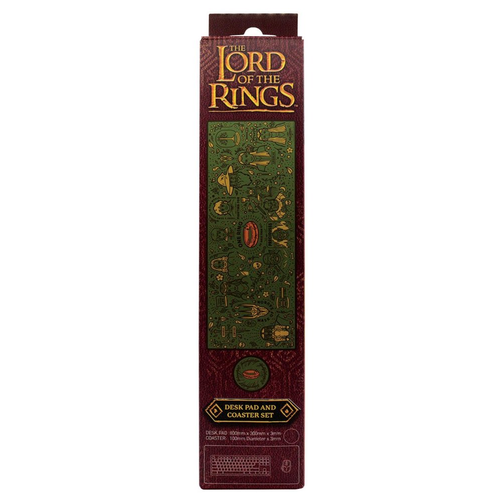 The Lord of the Rings – One Ring Σετ Δώρου (XL Desktop Mat, Σουβέρ)