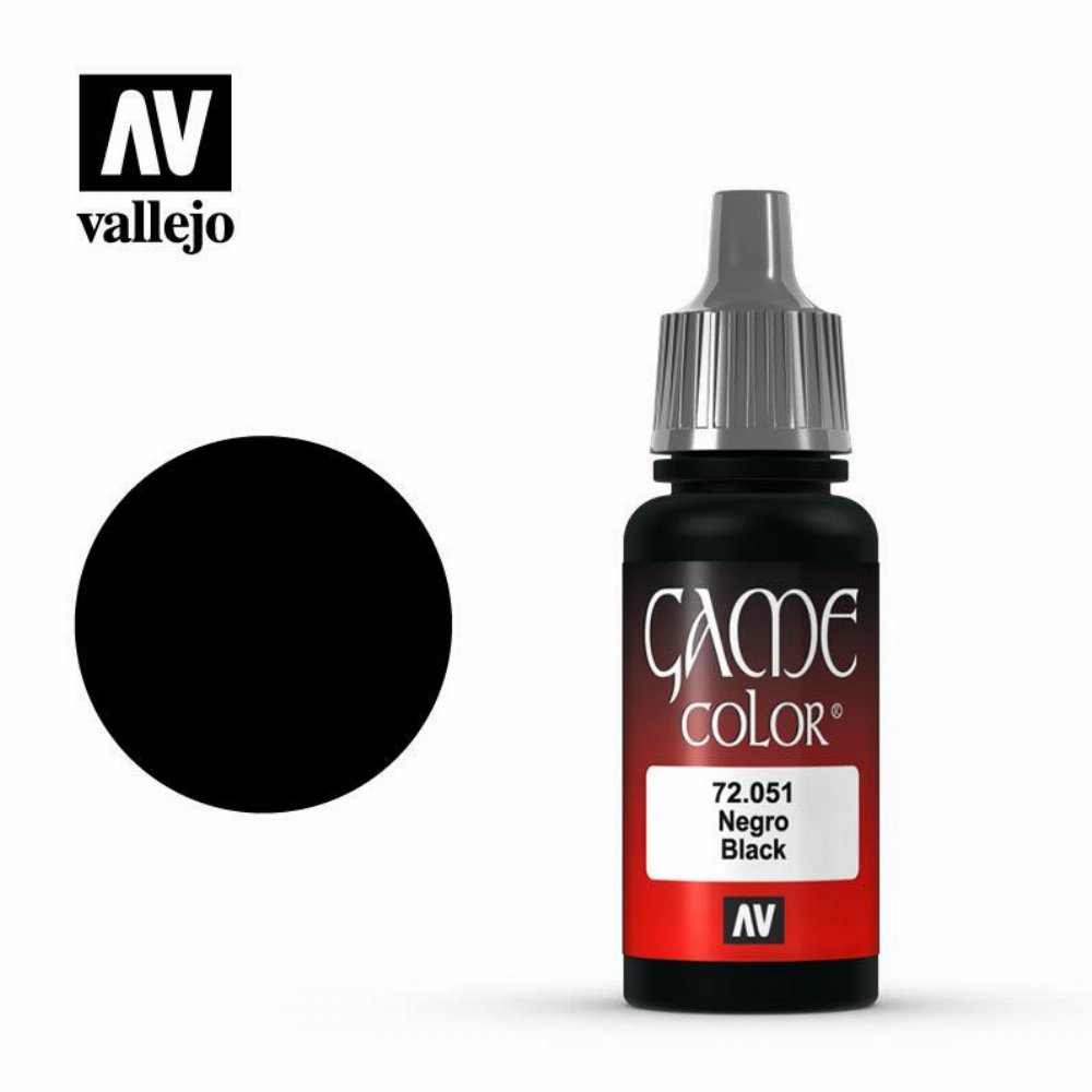 Vallejo Color – Black Χρώμα Μοντελισμού (18ml)