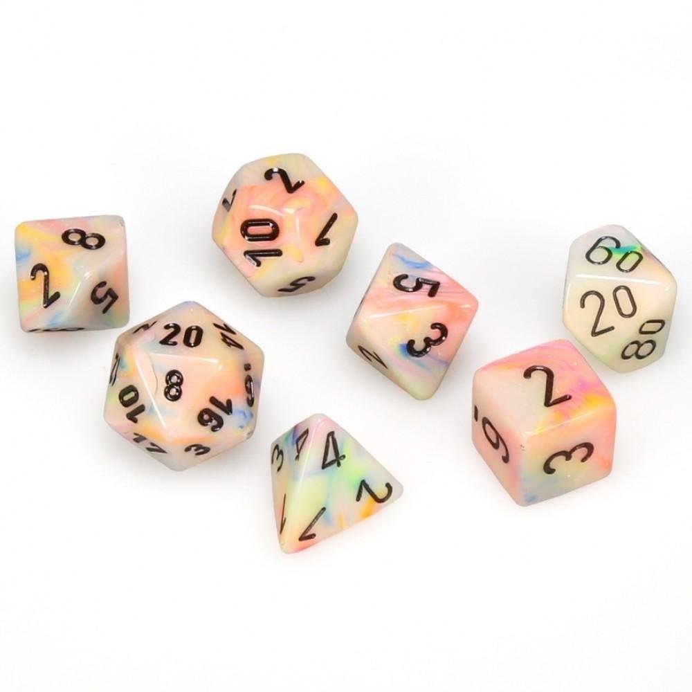 Σετ Ζάρια – 7 Dice Set Festive Polyhedral Circus with Black