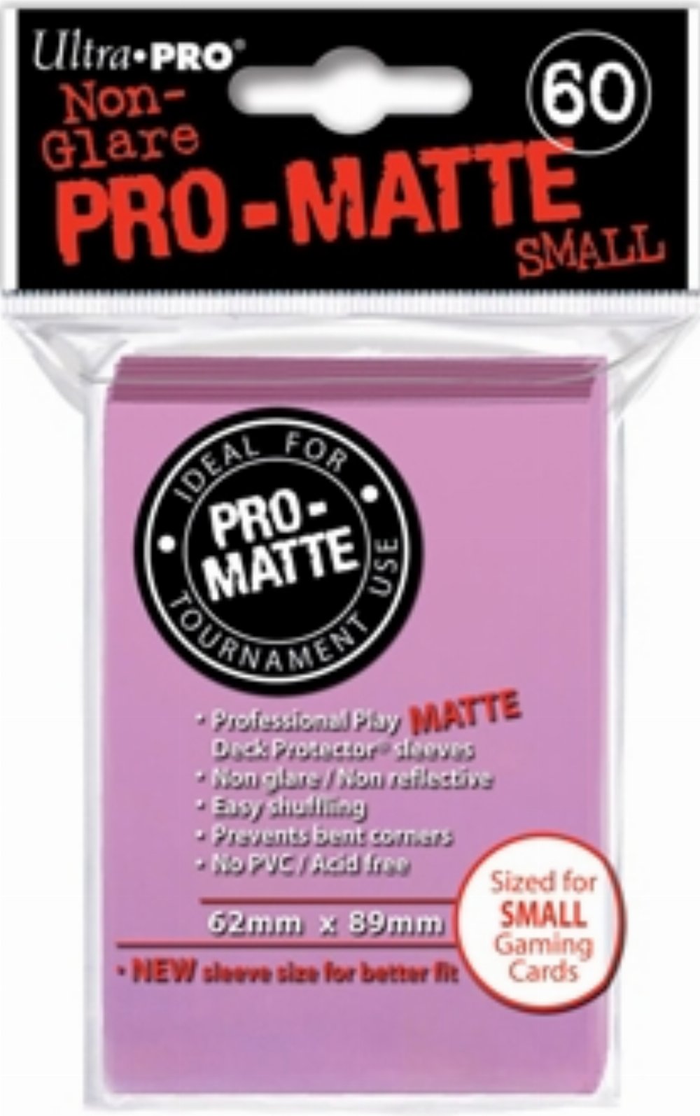 Ultra Pro Japanese Small Size Card Sleeves 60ct – Matte Pink