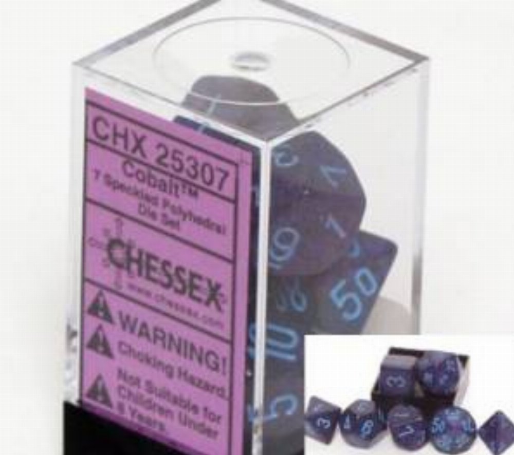 Σετ Ζάρια – 7 Dice Set Speckled Polyhedral Cobalt