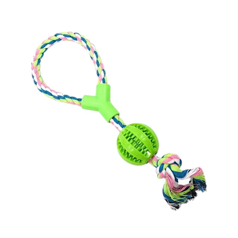 Παιχνίδι σκύλου σχοινί με μπάλα – 38cm – 12pcs – 550636