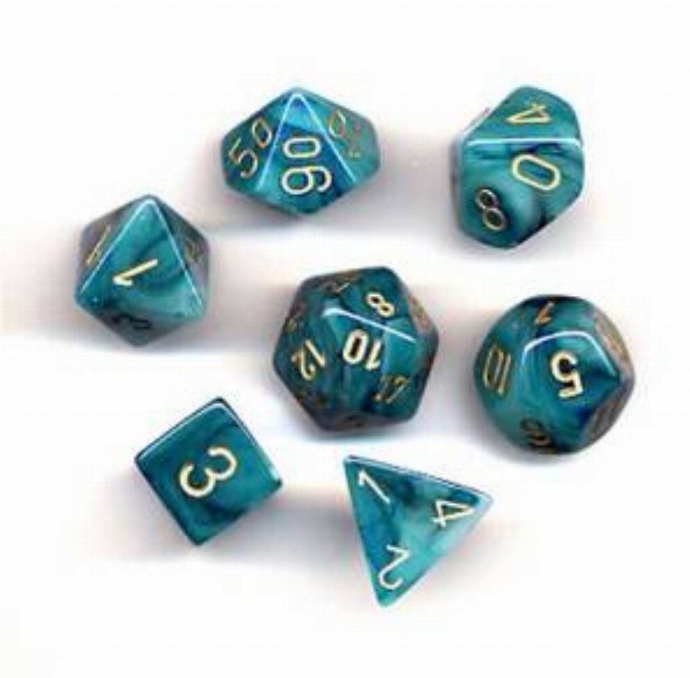 Σετ Ζάρια – 7 Dice Set Phantom Polyhedral Teal with Gold