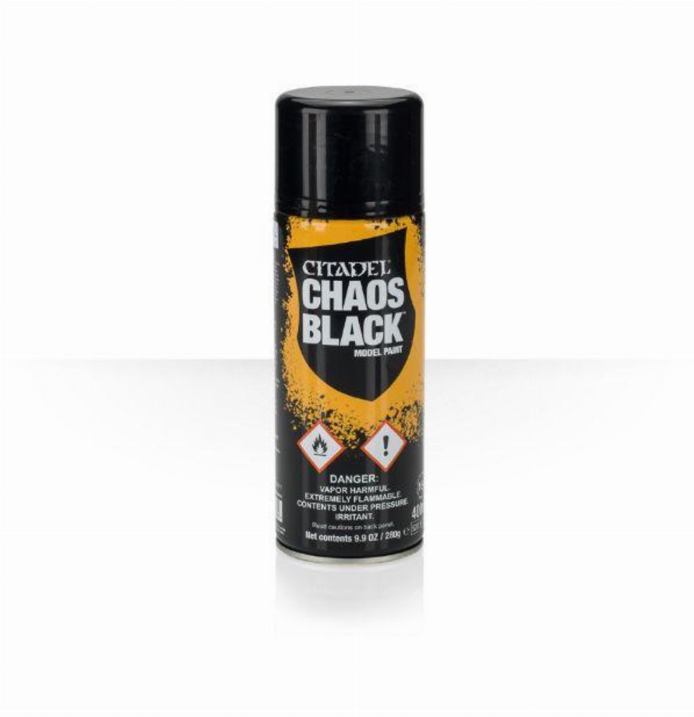 Citadel Spray – Chaos Black Χρώμα Μοντελισμού σε Σπρέι (400 ml)