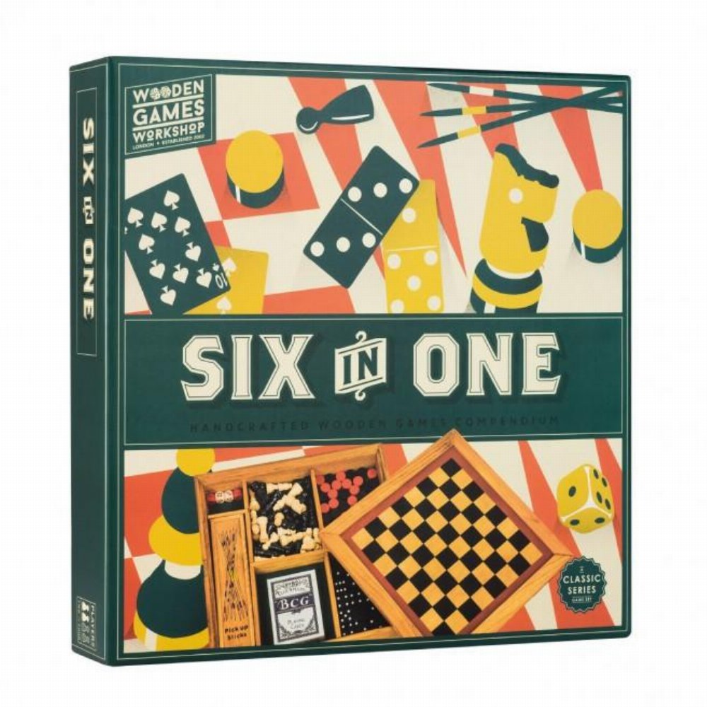 Επιτραπέζιο Παιχνίδι Handcrafted Wooden Game Set – Six In One Compendium