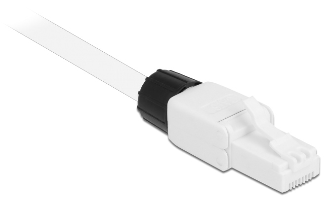 DELOCK βύσμα RJ45 CAT 6 UTP 86977, tool-free, λευκό