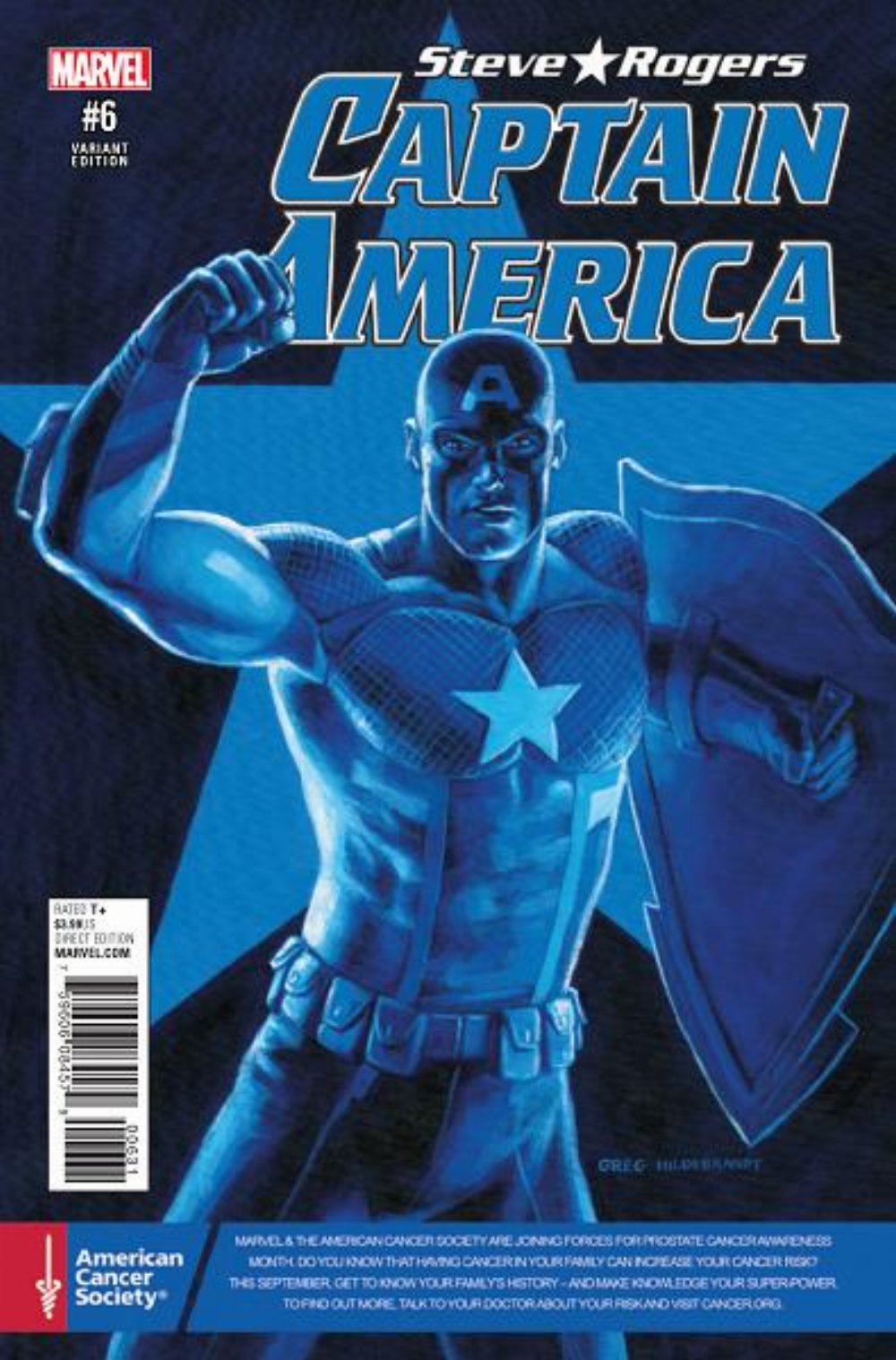 Steve Rogers – Captain America #06 CW2 PRSTE Cancer Awareness Variant Cover