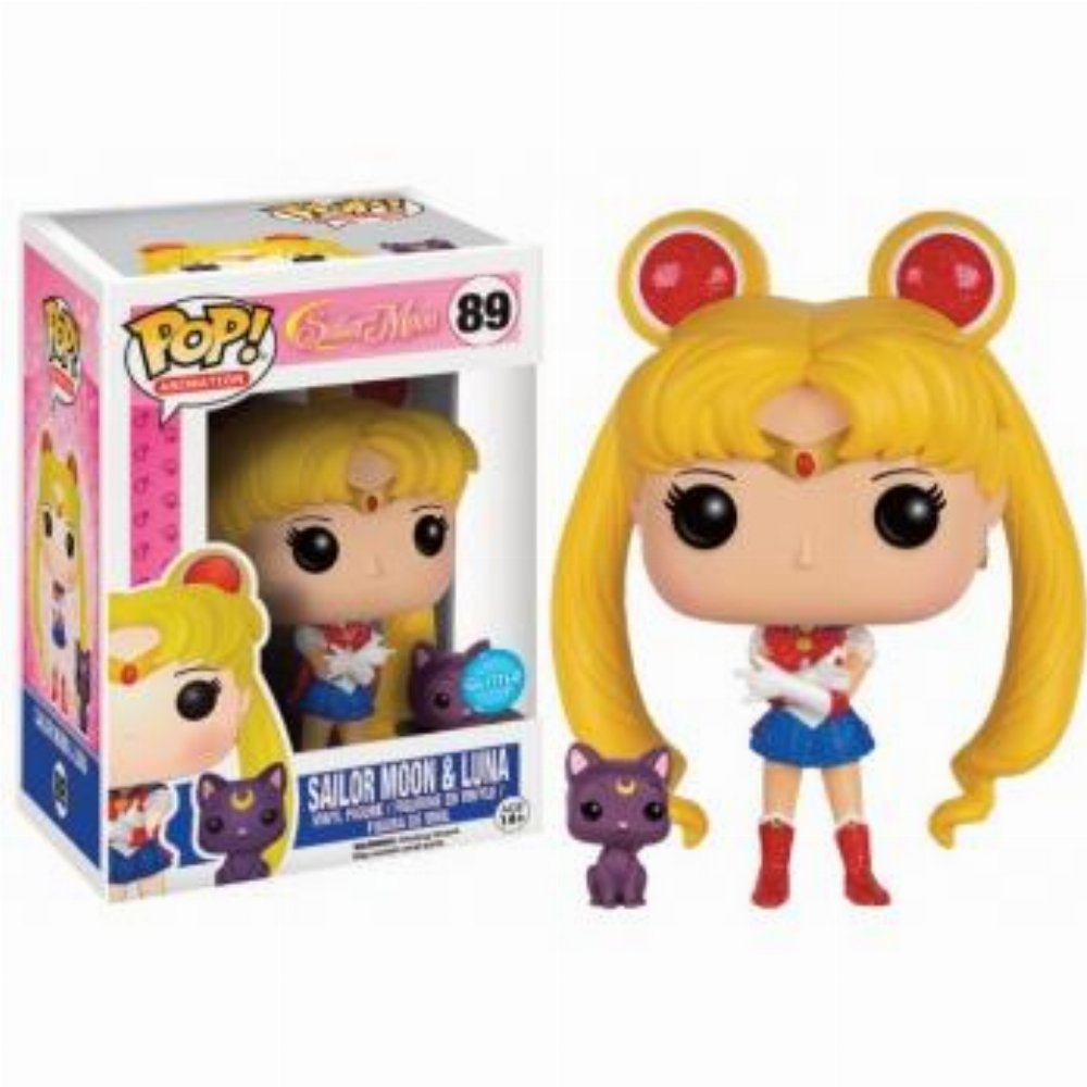 Φιγούρα Funko POP! Sailor Moon – Sailor Moon & Luna (Glitter) #89 (Limited)