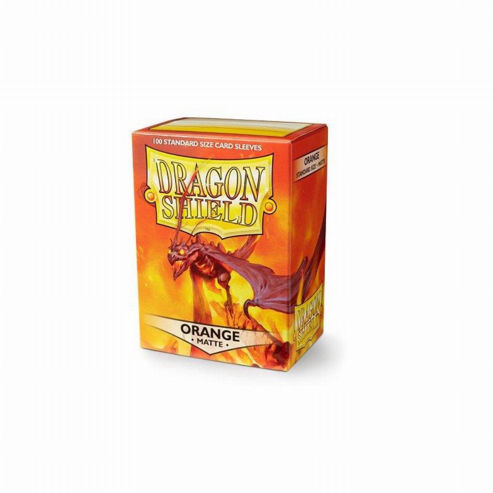 Dragon Shield Sleeves Standard Size – Matte Orange (100 Sleeves)