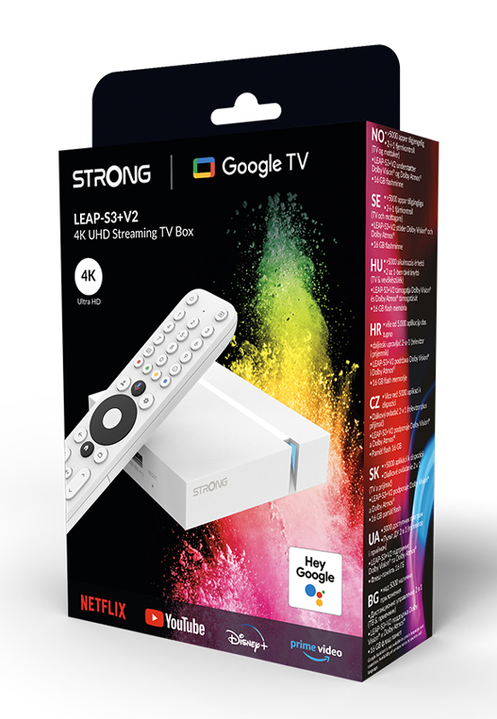 STRONG TV Box LEAP-S3+ V2, Google/Netflix πιστοποίηση, 4K, WiFi, Android 11