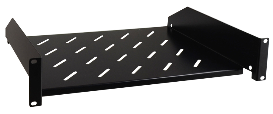 PULSAR σταθερό ράφι 19″ RAPD600, για rack βάθους 600mm, 2U, μαύρο
