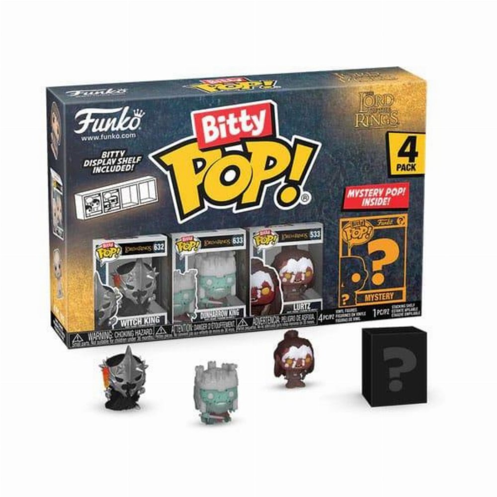 Funko Bitty POP! The Lord of the Rings – Witch King, Dunharrow King, Lurtz & Chase Mystery 4-Pack Φιγούρες