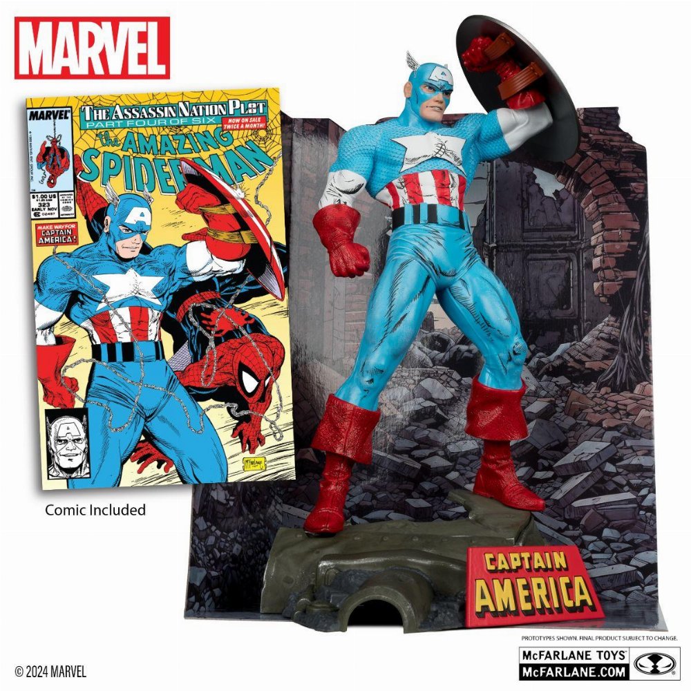 Φιγούρα Αγαλματίδιο Marvel 1/6 Scale Posed Figure Captain America By Todd McFarlane (28 εκ.)