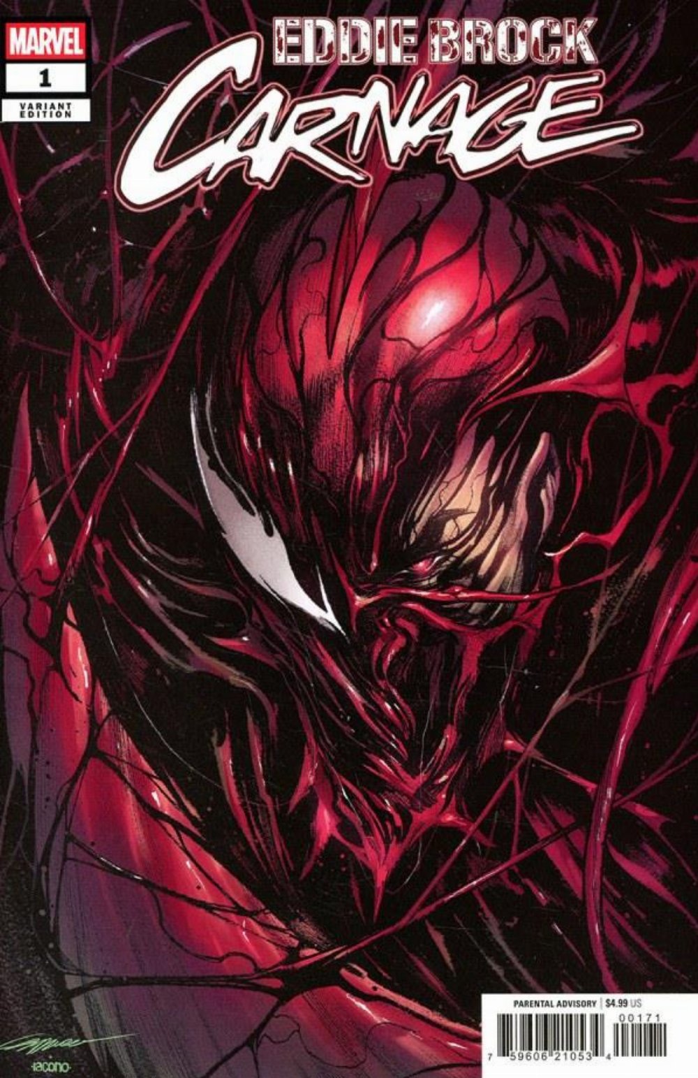 Τεύχος Κόμικ Eddie Brock Carnage #1 Cappuccio Variant Cover
