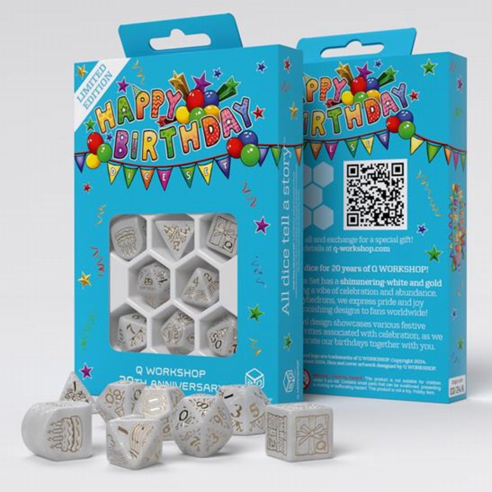 Σετ Ζάρια – Q Workshop 20 Years: Happy Birthday Dice Set