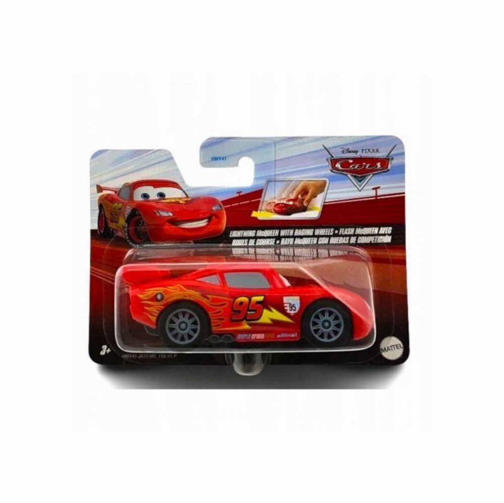 Hot Wheels – Disney: Cars On the Road – Lightning McQueen with Racing Wheels Vehicle